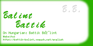 balint battik business card